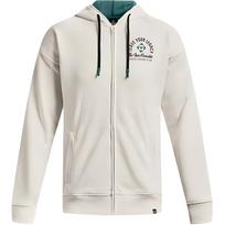 Under Armour Letter Print Zip-Up Hoodie Men Ivory 1377436-130 L white