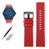 For Diesel DZ7333 DZ7348 DZ4318 Genuine Leather watchband 22mm 24mm 26mm 28mm 30mm Black White Brown Red watch strap 22mm red