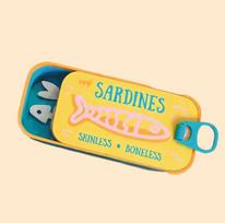 Sardine Tin Jewelry Box 3D Printed Retro Style Easy Open Lid Trinket Storage Container for Desktop Display Decor A14