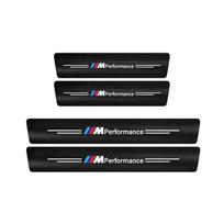 For BMW M3 M5 M6 X3 Carbon Fiber Door Sill Scuff Plate E46 E36 E90 F30 G20 E34 Anti-Scratch Vehicle Exterior Tuning Accessories 4Pcs black