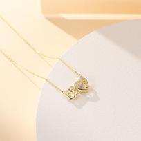 Bella Box I Love You 520 Gorgeous Elegant Pendant Necklace For Women Charm Wedding Engagement Gemstones Pearl Clavicle Chain Female Gifts About 45cm auksas