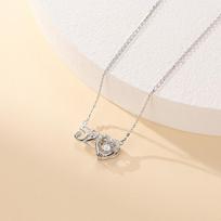 Bella Box I Love You 520 Gorgeous Elegant Pendant Necklace For Women Charm Wedding Engagement Gemstones Pearl Clavicle Chain Female Gifts About 45cm balta