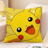 1pcs Pokémon Pikachu Pillow Cover Cute room Decoration Pillowcase Sofa Cushion Cover Bedroom Home Decoration 16x16Inch yellow