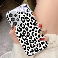Grūdinto stiklo telefono dėklas, skirtas Samsung Galaxy S10 4G S20 11E 30 S21 21Fe 22 Pro S23 Ultra 5G S8 S9, su juodu leopardo raštu, žalias For Samsung  S9 white