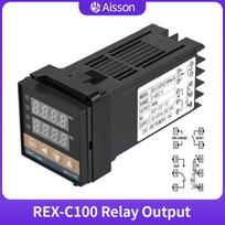 REX-C100 PID temperatūros reguliatorius K tipo, vieno įėjimo, skaitmeninis ekranas, termostatas, AC110V-240V, relinis, SSR išėjimas, 400℃ C100 Relay  K-type black