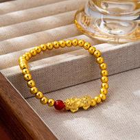 Trendy Ancient Pixiu Beaded Bracelet Ethnic Bracelet Retro Bracelet One Size(16-22CM) white