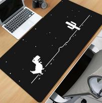 Pixelated Dinosaur Cactus Desk Pad  MultiSize for Gaming Keyboards  Mice  Cute Desktop Mat 800x400x2mm white