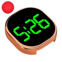 Mini Car Digital Clock Luminous LED Auto Watch Internal Stick-On Timepiece Dashboard Ornament Automobiles Accessories Universal green