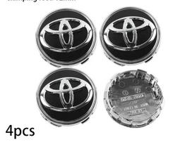 4 vnt. 62 mm automobilio padangos rato centrinio dangtelio emblema Toyota C-hr Prado Rav4 Yaris Hrv Hilux Prius Avensis Corolla Camry priedui black