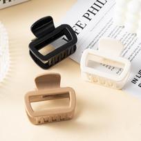 Korea Soft Silicone Square Hair Claw Grabs 6.2CM Small Hair Clips Durable Hairpins Hair Accessories for Women Girl Barrettes black