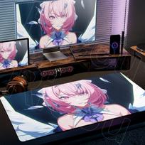 Zenless Zone Zero Remielle Dan Mouse Pad Extended Non-Slip Base Washable E-sports Games Anime Mauspad Ultrafine Surface Desk Mat 30cmx60cm gray