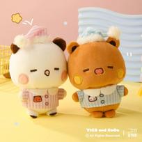 Original Yier And Bubu Stuffed Plush Keychain Sleepwear Collection Anime Bag Decoration Keychain Toy Girl Valentine'S Gift orange