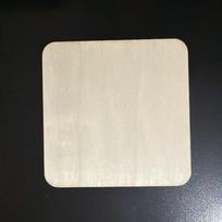 DIY 10x10cm Square Poplar Wood Slices for Hand-Painted Crafts Can be divided into other quantities for free beige