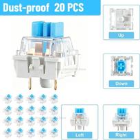 20-100 PCS Keyboard Switch Keyboard Clicker Key Replacement 3 Pin Tactile Switch Keyboard Replacement Accessories & Clip white