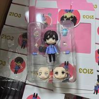 2103# Ouran High School Host Club Haruhi Fujioka Action Figure Cute Interchangeable Face Anime Doll Collectible Model Toy Gift gray
