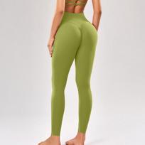 High Waist Yoga Pants Women Butt Lifting Ultra Stretchy Naked Feel Leggings Long Fitness Workout Tights L US 8 beige