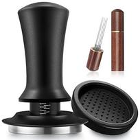 Coffee Tamper 54mm Ripple Base Espresso Tamper Barista Spring Loaded Coffee Tamper with Depth Indication Tampers 51mm 53mm 58mm 51mm