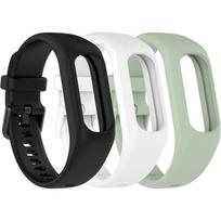 Minkštos silikoninės laikrodžio apyrankės, suderinamos su Garmin Vivosmart 5, su saugiu metaliniu sagtuku, 3 vnt. pakuotė. [E] beige