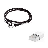 Pandora Moments Ruda pintų dvigubo odos apyrankė 593338C01 F-Brand Original Box ruda