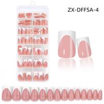 140Pcs/Box Nude Pink Matte French Press On Nails 14Sizes Extra Short Square Full Cover Soft Gel False Nail Tips Nail Extension ZX DFFSA 4 beige