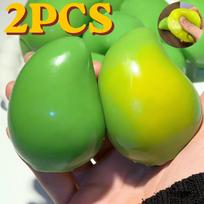 Hot Mango Shape Crispy Ball Squeeze Toy Handmade Simulated Mango Shape Temperature Color-Changing Squishy Stress Relief Toy green