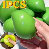 Hot Mango Shape Crispy Ball Squeeze Toy Handmade Simulated Mango Shape Temperature Color-Changing Squishy Stress Relief Toy