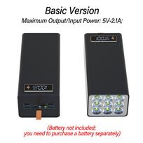 21 Cells 18650 DIY Power Bank Case Kit Super Bright Flashlight Detachable No Soldering 22.5W Fast Charge Mobile Power Shell juoda