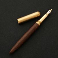 High Quality Sandalwood Fountain Pen Fine Nib Calligraphy Pens Writing Wooden Metal School Office Writing Ink Pens Nib Stationery Gifts Supplies A5 black