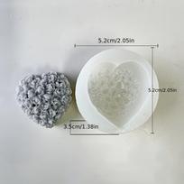 1 vnt rožių pyrago silikono formos permatomas rankų darbo muilo formos „pasidaryk pats“ formos žvakių formelės Valentino dienai 1pcs gray