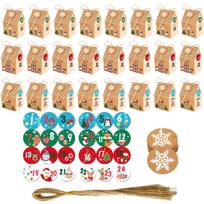 24-Pack DIY Christmas Gingerbread House Candy Boxes - Festive, Unassembled Gift Boxes For Holiday Treats And Crafts One Size beige