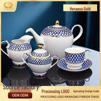 Exquisite White Jade Porcelain Teapot & Coffee Cup Set - Perfect Home Gift for Afternoon Tea Creamer, 1 piece gray