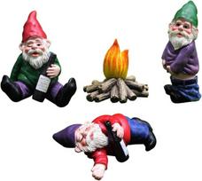 Hetang Yuese Sodo nykštukas 4 vienetų lauko sodo nykštukas miniatiūrinis sodo nykštukas sodo gnome humoro ornamentas