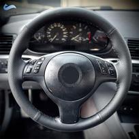 BMW M Sport M3 E46 M5 E39 Juodos perforuotos mikropluošto odos dangtelis, pintas adatomis ir siūlais Rinkiniai