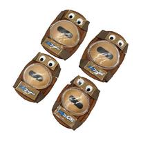 Brown Little Bear Wrist Guards & Knee Pads for Youth - Breathable Protective Gear for Skateboarding, Roller Skating, & Cycling Size S (ages 3-7) beige