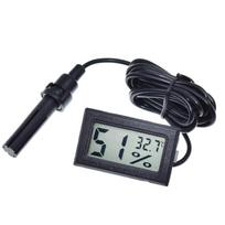 Embedded digital hygrometer electronic temperature and humidity meter with probe FY-12 with wire white and black juoda