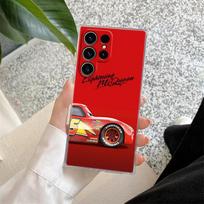 Automobiliai Žaibas Makvynas Džeksonas Audra Dėklas Samsung Galaxy S26 S25 Ultra S24 S22 S26 Plus S20 S23 S21 S25 FE 5G Skaidrus Dangtelis Galaxy S25+
