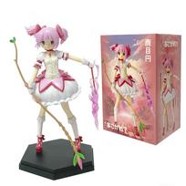 10/18cm  Puella Magi Madoka Magica Kaname Madoka Akemi Sleeping Beauty Black White Angels Action Figure Model Desktop Decoration white