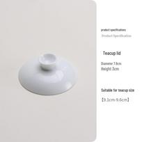 Gongfu White Porcelain Gaiwan Set with Hand-Painted Ceramic Lid white