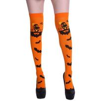 Gorgeous Lolita Pumpkin Maid Costume Dress For Halloween Party And Cosplay. Socks,One size orange