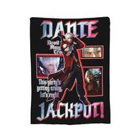 Dante Devil May Cry 3 Blanket Flannel Autumn/Winter Breathable Lightweight Thin Throw Blanket for Bedding Car Bedding Throws Size: 75*100cm, Weight: 230 GSM gray