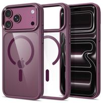 Tech-Protect Magmat Magsafe CC dėžė iPhone 17 Pro / 18 Pro - Skaidri bordo