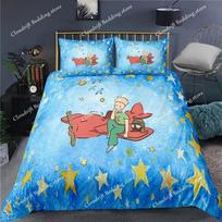 Anime Little Prince Le Petit Prince Bedding Set Boys Girls Twin Queen Size Duvet Cover Pillowcase Bed Kids Adult026 140x200cm blue