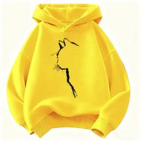Cute Hoodie Manga Kids Cat Children's Sweatshirt Cute Harajuku Hoody for Boys Girls Autumn Winter Casual hoodies 100 geltona
