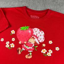 Strawberry Shortcake Graphic T-Shirt Mens Medium Red Retro Cartoon Cottagecore Unisex T-Shirt M red