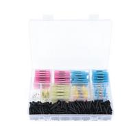 640PCS įvairios šilumos susitraukiančios jungtys Vandeniui atsparios lydmetalio vielos jungtys + Heat Shrink Butt Crimp jungčių rinkinys