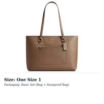 COACH Station Odinis Pirkinių Krepšys, Peties Krepšys Didelis Moteriškas Tamsaus Akmens Spalvos CCD71-IMV2R One Size 1 brown