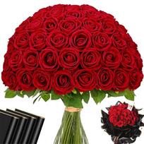 Red Roses Artificial Flowers Bulk Real Touch Velvet Roses Flowers for Wedding Centerpieces Bridal Bouquet Valentines Day Decor 50 Pcs red
