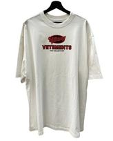 VETEMENTS 18SS Side Slit Tee Overd White WSS18TR8 M Cotton  Unisex T-Shirt XL white