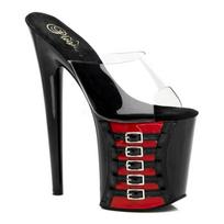 Moterų šokių platforma sandalai Batai 20 cm kulnas kulkšnis 10 cm platforma Sexy with Flower Rose Platforma YKC 43 black