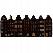Dekoratyvinė lauko durų kilimėlis "amsterdamo nameliai" 75x30 cm